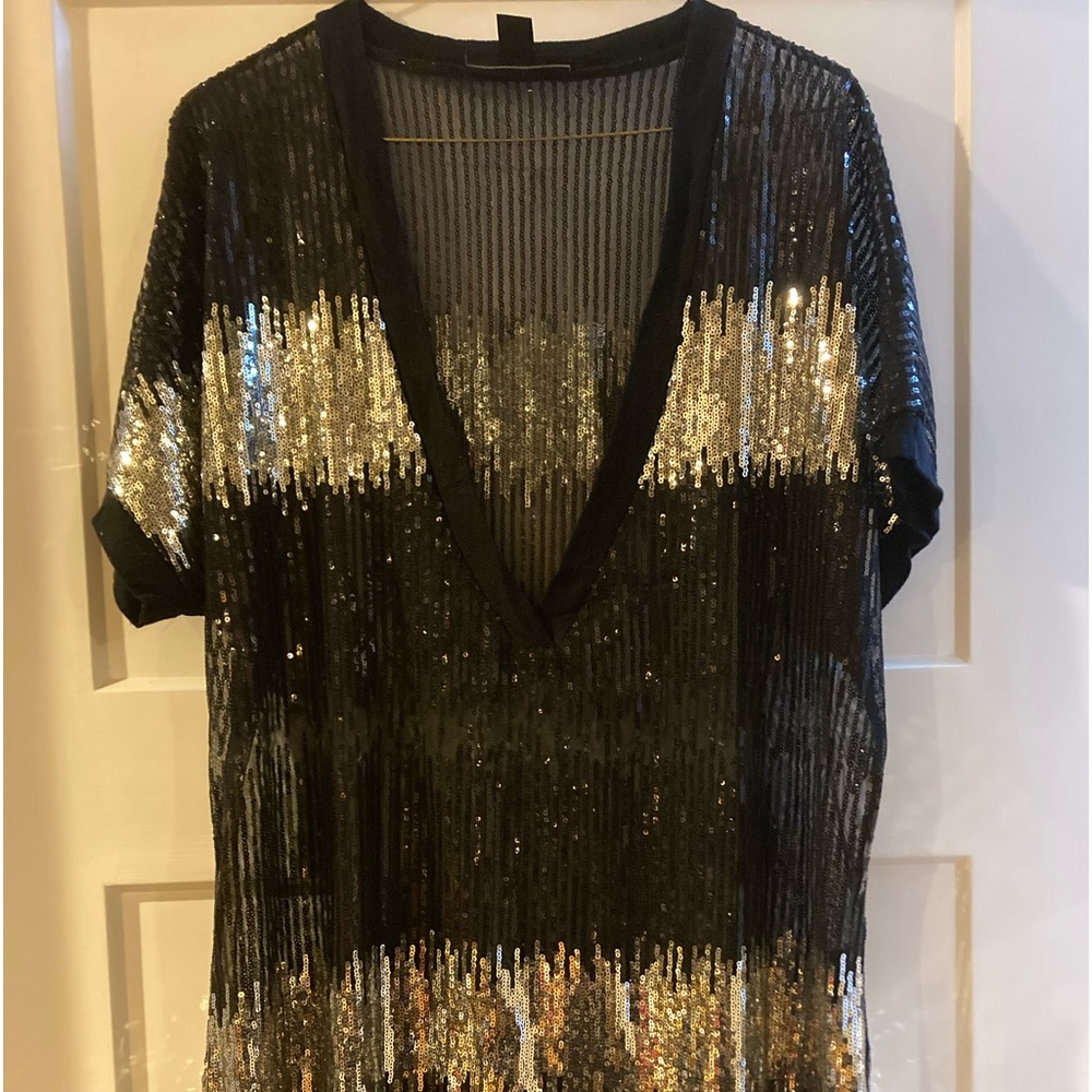Inc holiday shimmer top.
